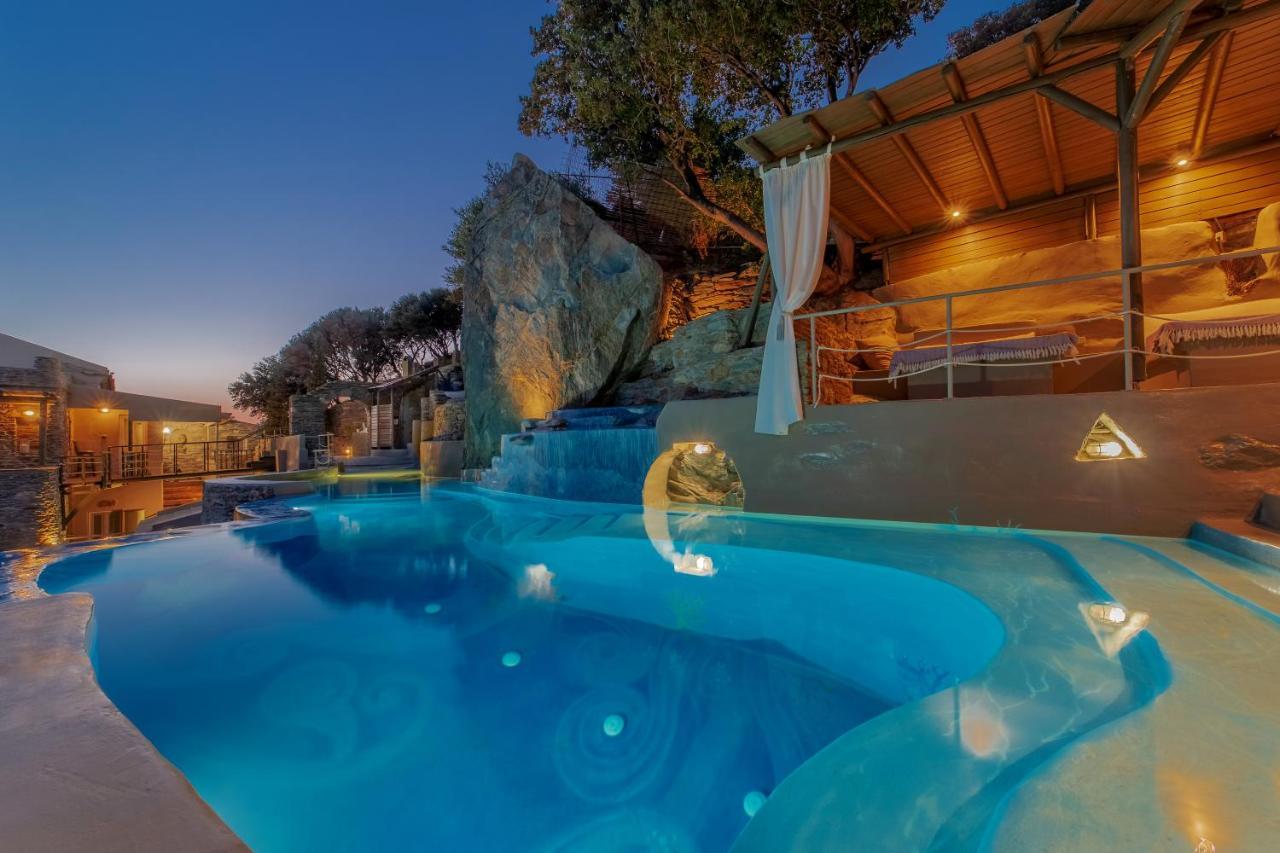 الشقق الفندقية Agia Eleousaفي  Aegean Castle Andros - Adults Only المظهر الخارجي الصورة