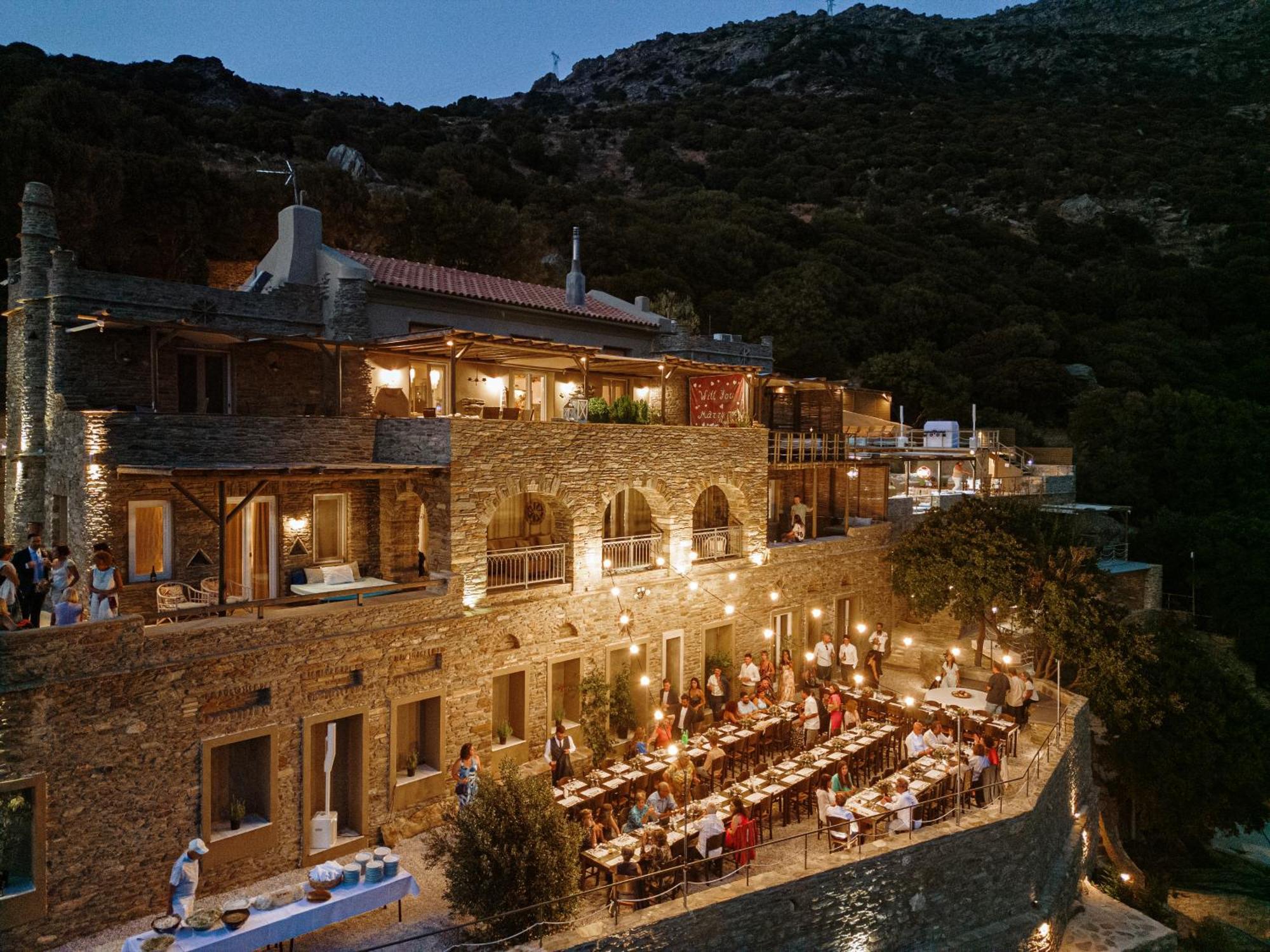 الشقق الفندقية Agia Eleousaفي  Aegean Castle Andros - Adults Only المظهر الخارجي الصورة