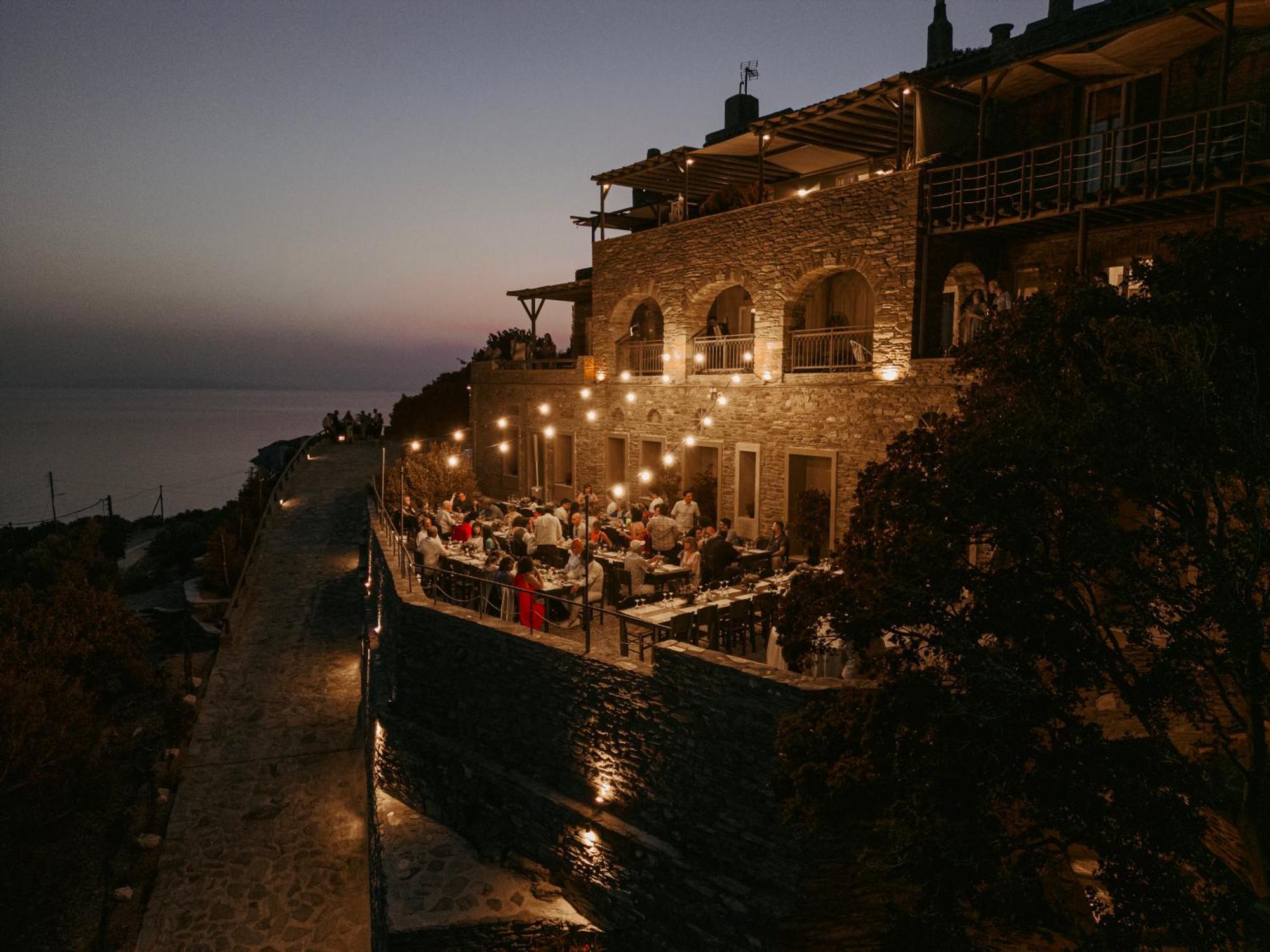 الشقق الفندقية Agia Eleousaفي  Aegean Castle Andros - Adults Only المظهر الخارجي الصورة