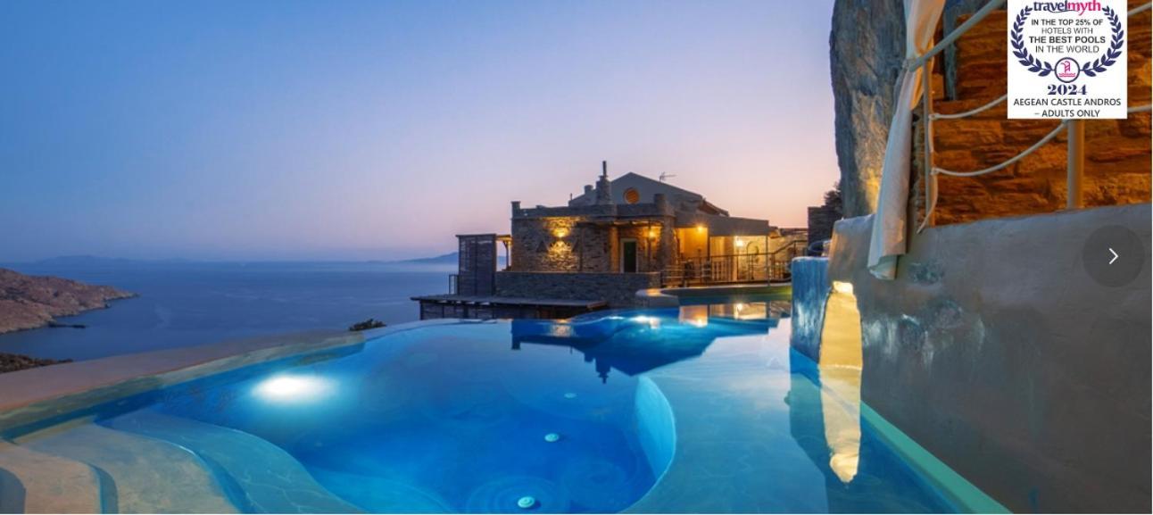 الشقق الفندقية Agia Eleousaفي  Aegean Castle Andros - Adults Only المظهر الخارجي الصورة