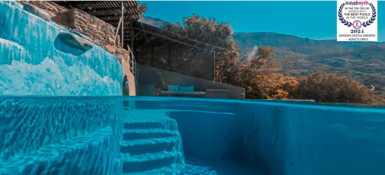 الشقق الفندقية Agia Eleousaفي  Aegean Castle Andros - Adults Only المظهر الخارجي الصورة